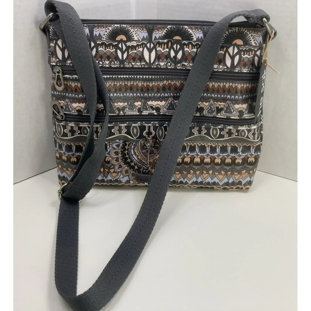 NWT Sakroots‎ Purse Crossbody Bag Desert Strip Peace Sign Style 109651